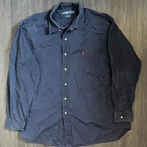Ralph-lauren Men's Navy Button down long sleeve Shirt
